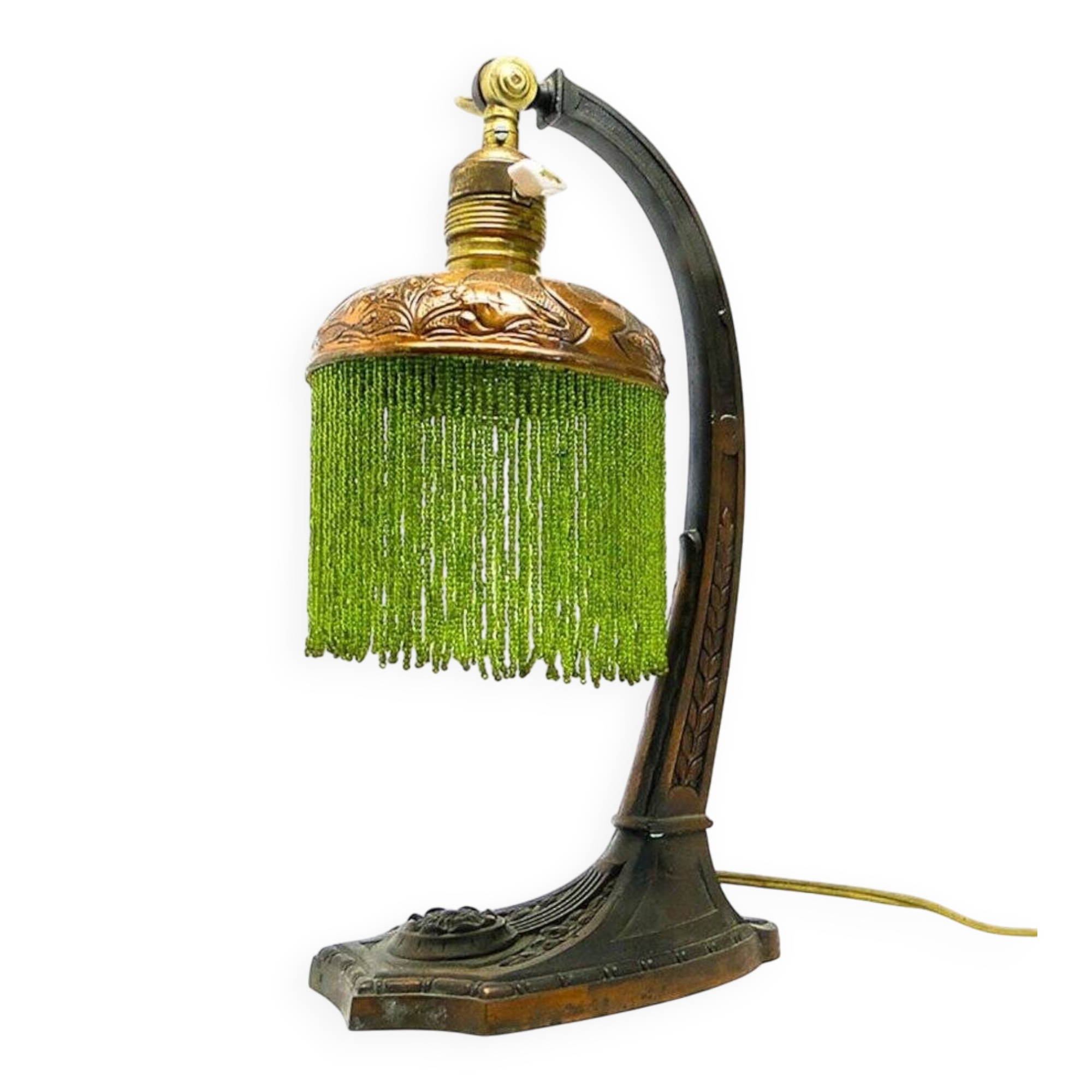 Lampe de table Art Nouveau avec motifs floraux, Autriche-Hongrie, années 1900.