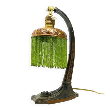 Art Nouveau table lamp with floral motifs, Austria-Hungary,1900s
