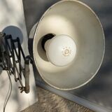 Workshop accordion lamp grey metal