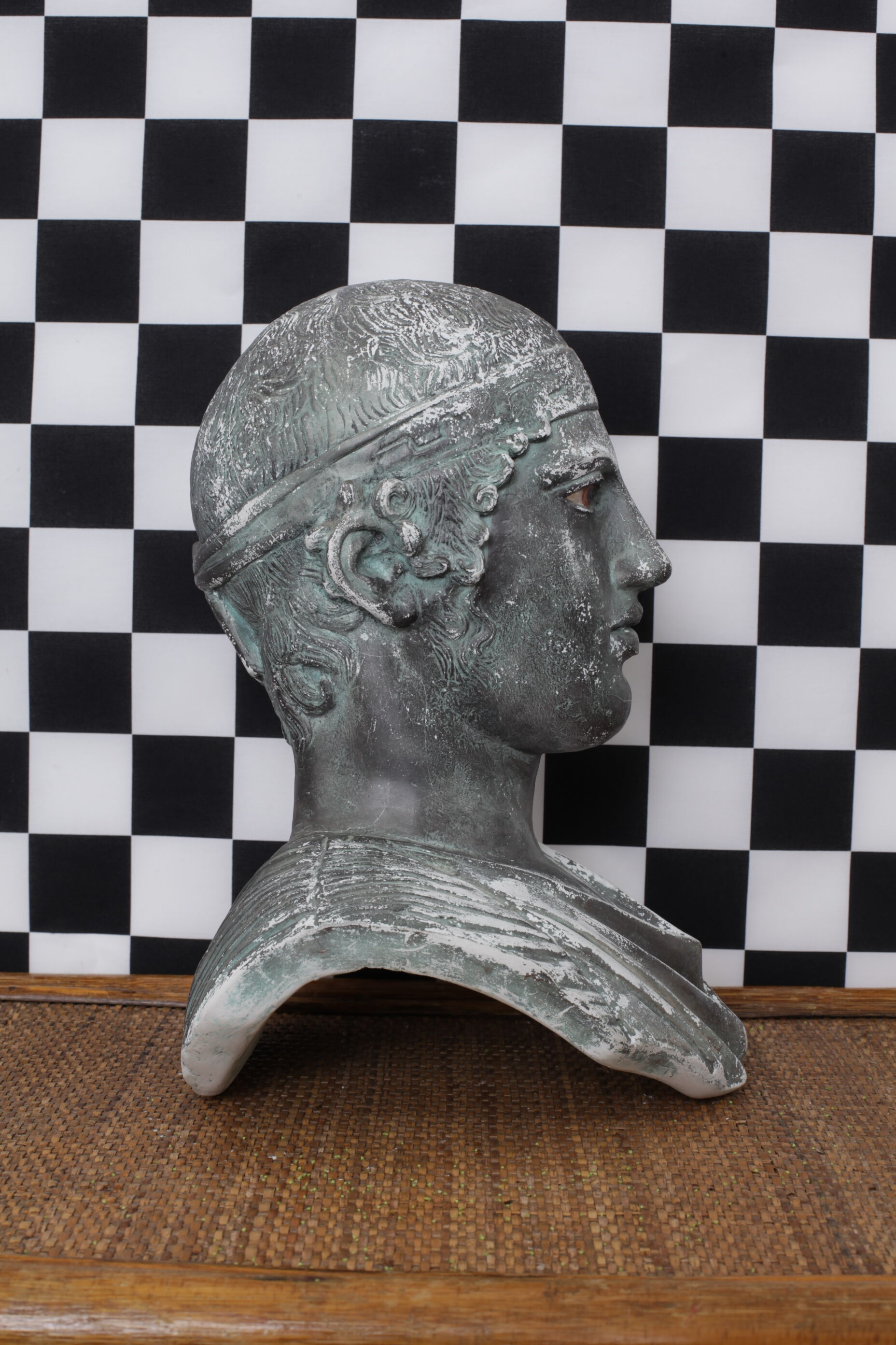 Sculpture head Roman bust in plaster