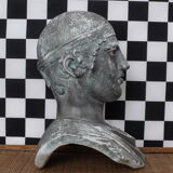 Sculpture head Roman bust in plaster