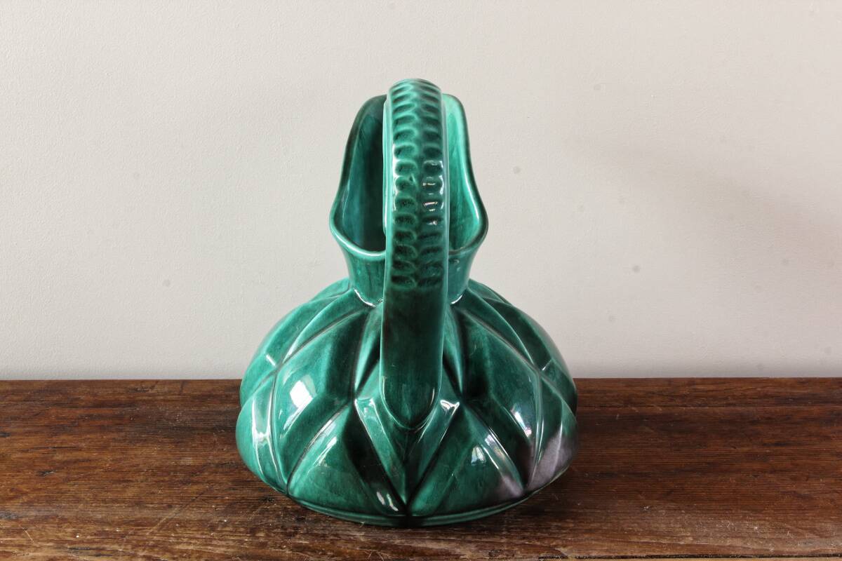 Art Deco ceramic pitcher, signed Alexandre, Belgium.