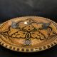 Dish or plate Morocco hollow enameled ceramic made and hand painted old vintage decoration