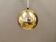 Suspension boule danoise des années 80, en laque dorée