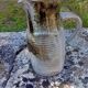 Stoneware jug signed Chantal and Thierry Robert