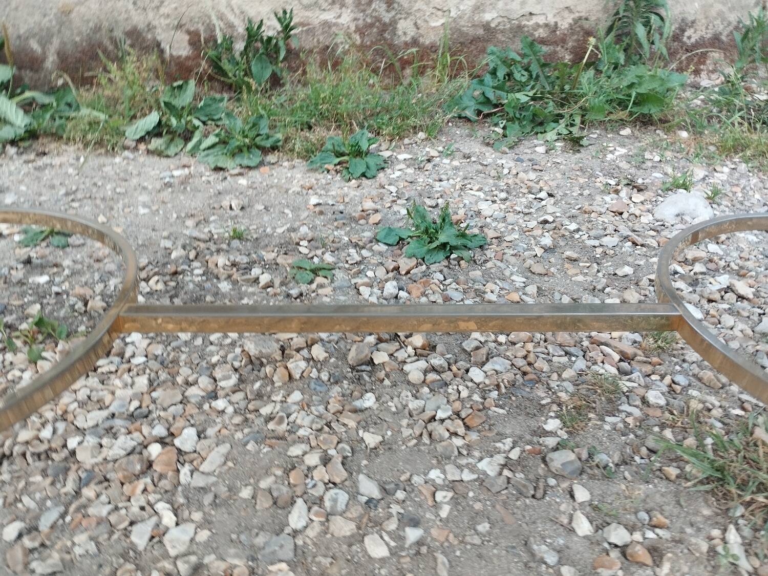 Antique vintage coffee table with marble top