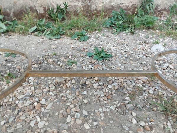 Table basse ancienne vintage avec plateau marbre