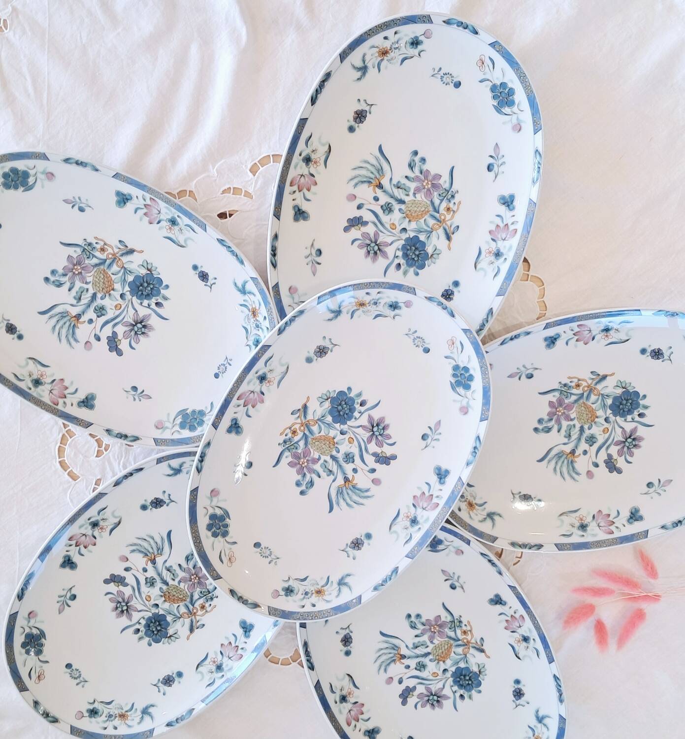 Antique oval Limoges plates
