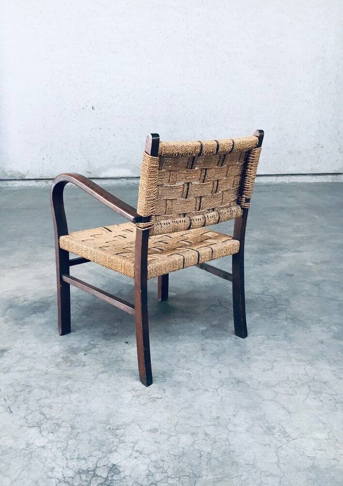 Bauhaus Style Rope Armchair by Axel Larsson, 1930s