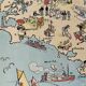 Old poster illustrated map of Brittany 1935 - JP Pinchon