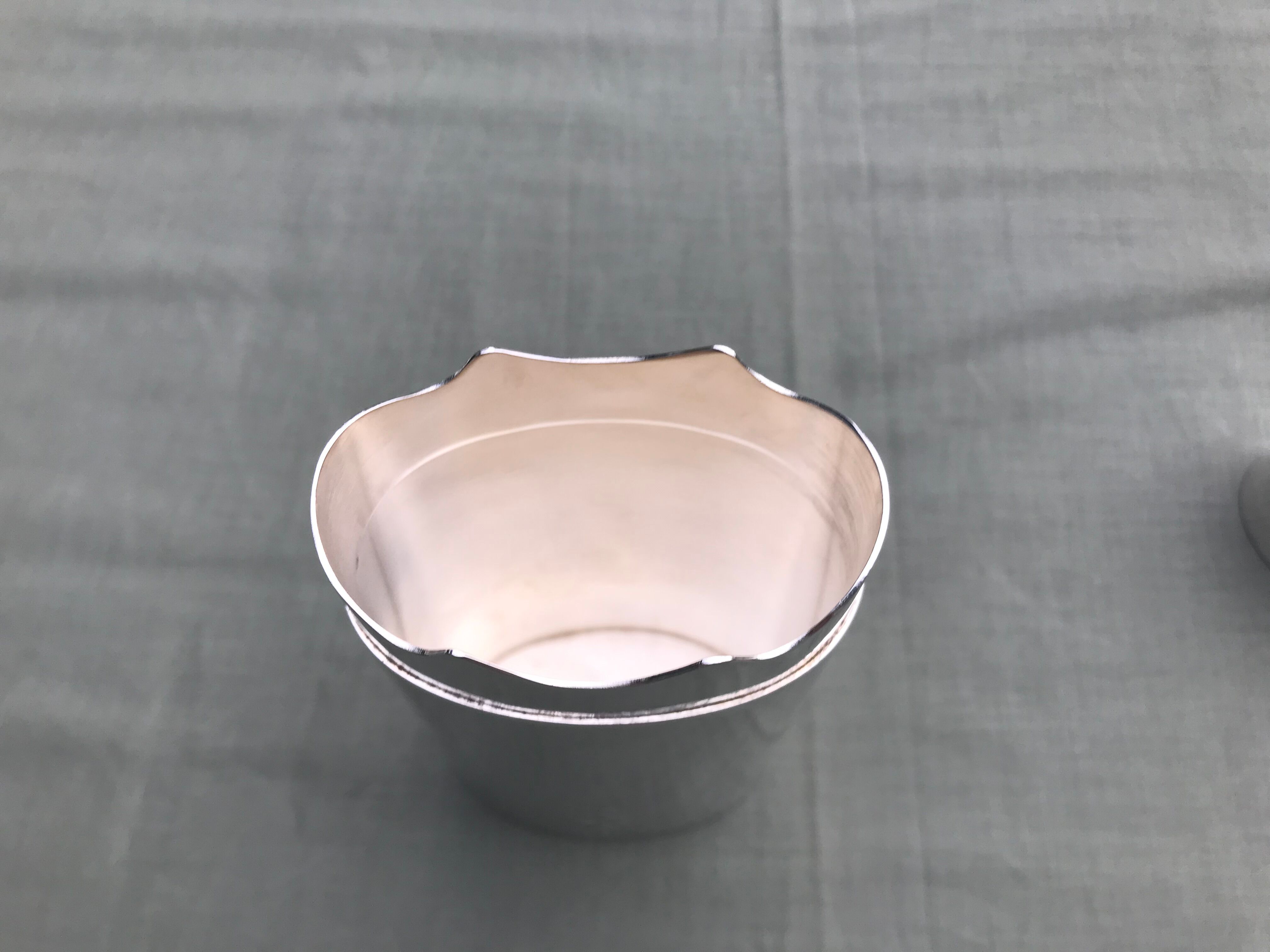 Cigar box Oval Silver metal