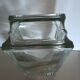 Vintage brick-shaped rectangular glass vase
