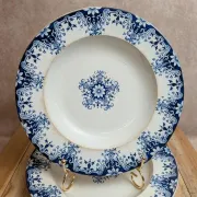 Set of 2 deep plates in ironstone Jules Vieillard Bordeaux – Rouen