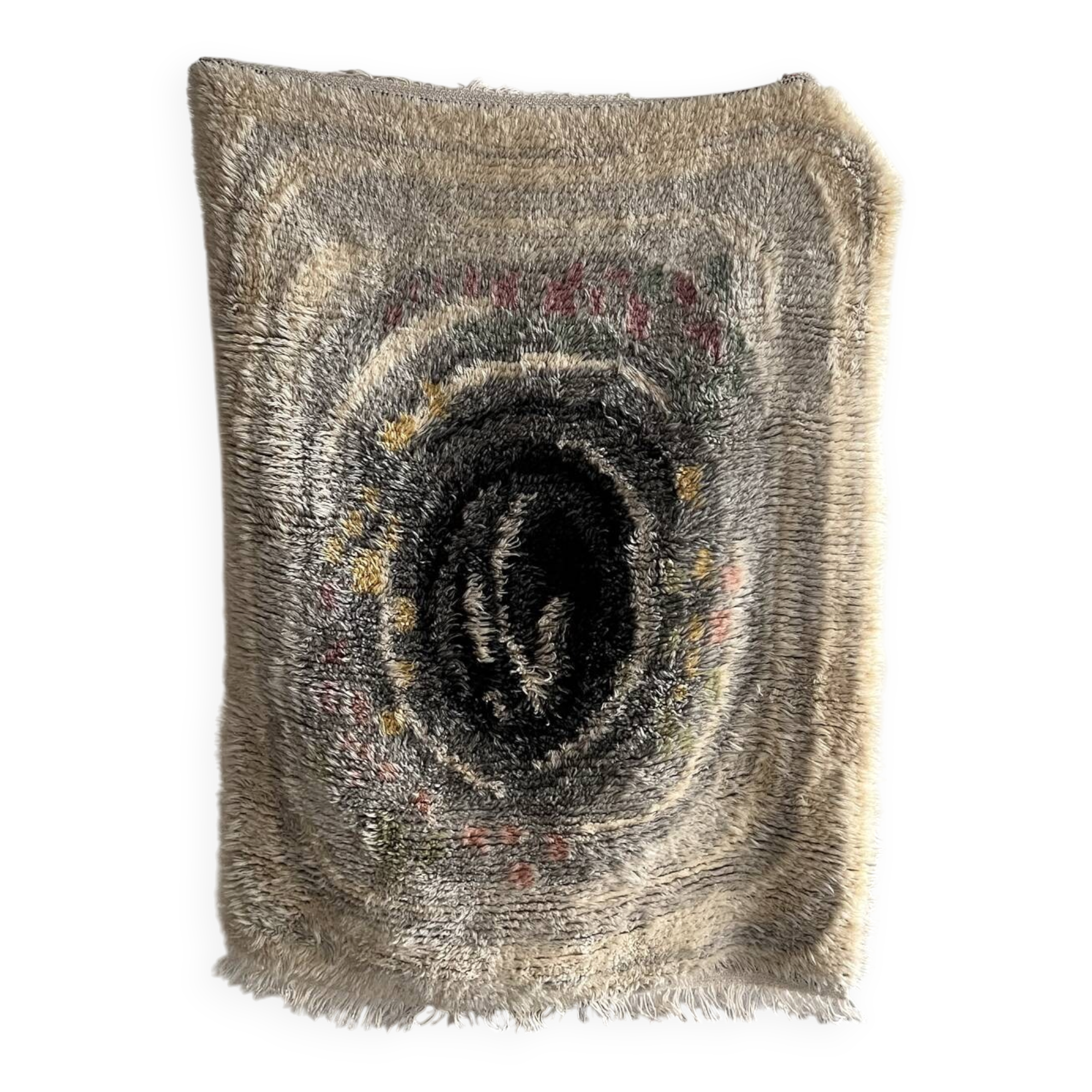 Scandinavian Rya Rug, 100% Wool, Mid Century, 1970’s Sweden