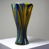 Missoni Murano "Peacock Feather" multi-colored vase from the 70s-80s
