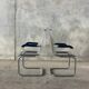 Pair of vintage chrome chairs from the 1970s