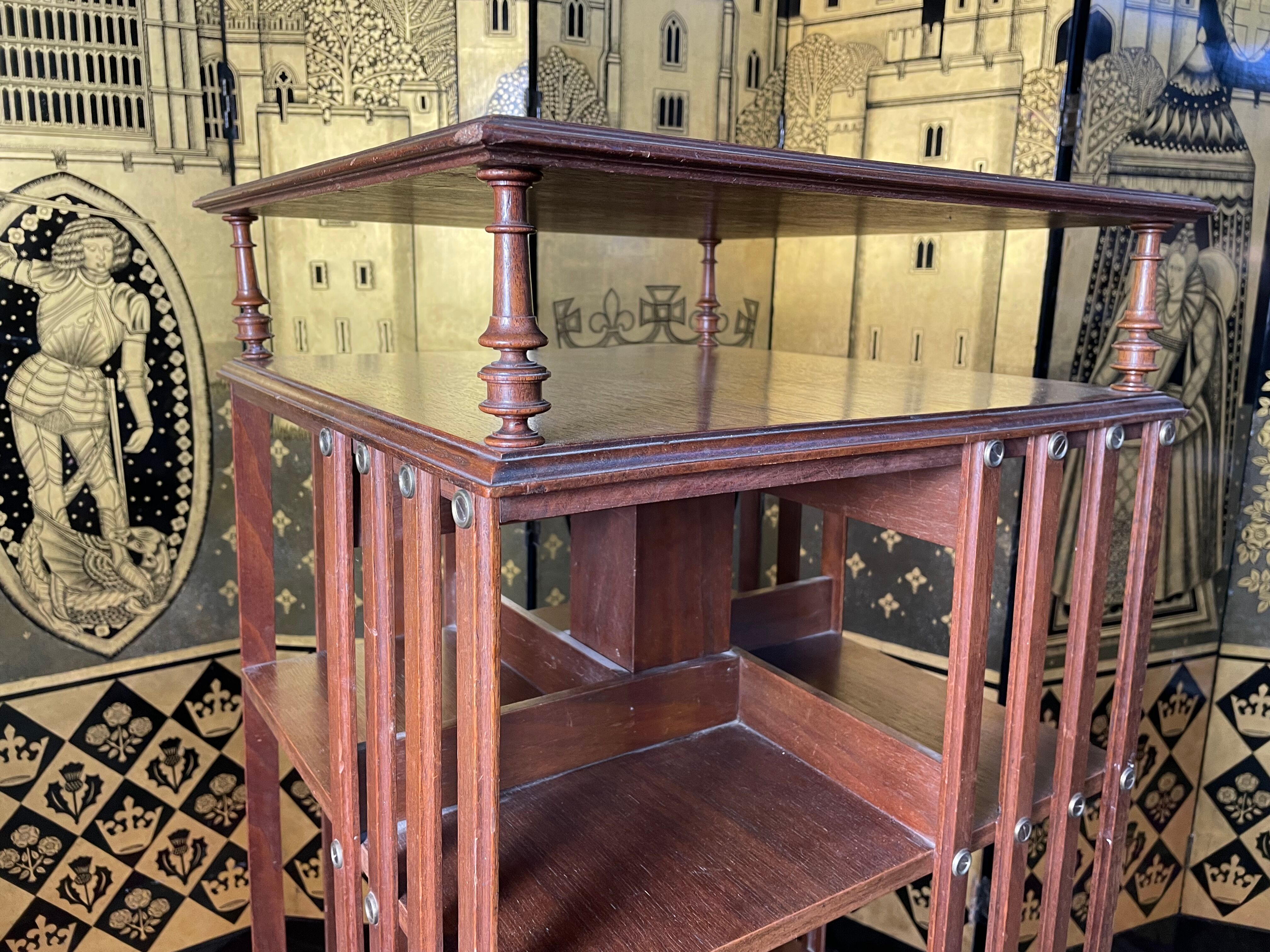 Walnut revolving library