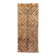 Vintage Hand-Knotted Tulu Runner Rug with Geometric Diamond Design in Brown, Orange and Earthy Tones, 100% Wool