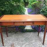 Wooden leather top desk