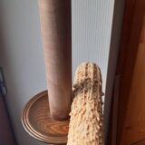 Art Deco turned wood floor lamp
