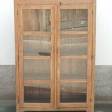Old wooden glass cabinet