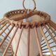 Suspension en rotin vintage
