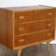 Commode vintage scandinave teck et chene 1960