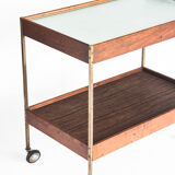 Vintage dessert in teak, brass and glass, 1960