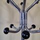 Vintage chrome metal coat rack, 70s-80s