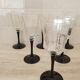 6 Octime octagonal black-footed wine glasses