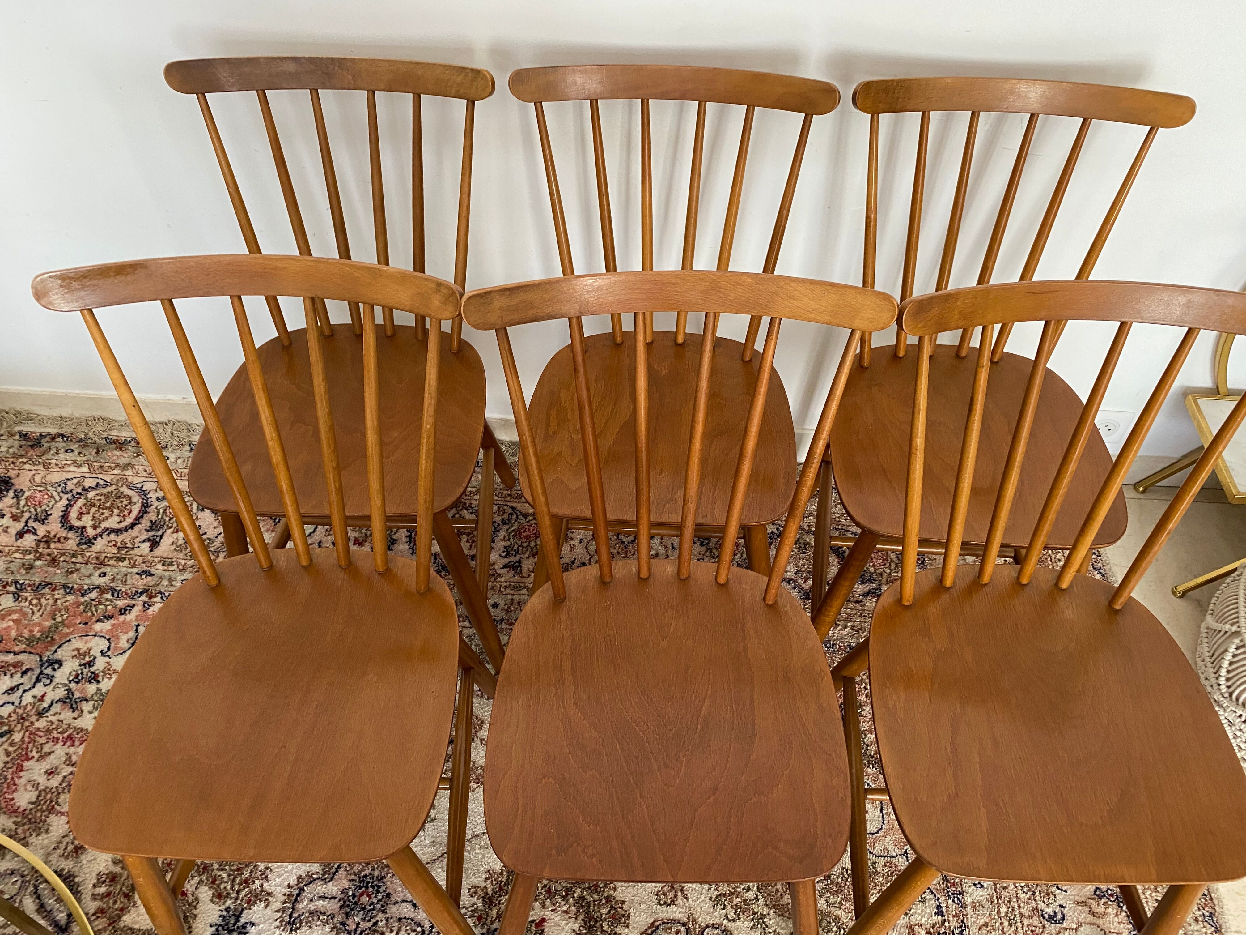 Scandinavian chairs with bars