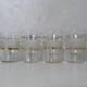 6 white granite blown glasses