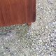Vintage golden oak chest of drawers with 4 spindle feet from the 1950s