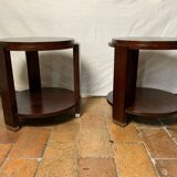 Pair of pedestal tables
