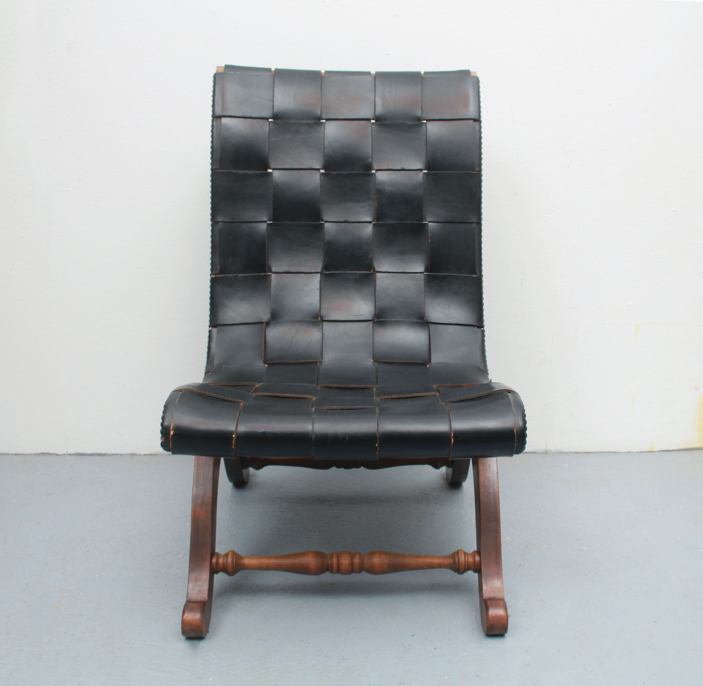 1950s chair in leather, Pierre Lottier