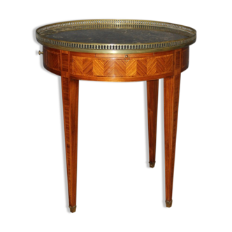 Louis XVI style hot water bottle table in marquetry
