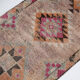 Red and orange vintage runner rug, 370x82cm