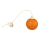 Suspension lamp Space Age 1970 vintage globe ball in orange opaline glass ceiling light chandelier