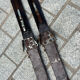Paire de skis vintage en bois L = 198 cm