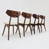 Vintage Danish teak dining chairs, set of 4