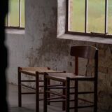 Set of 6 'Folkestole' J39 dining chairs by Børge Mogensen in oak, FDB Møbler, 1950s.