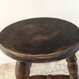 Wooden stool turned vintage tripod