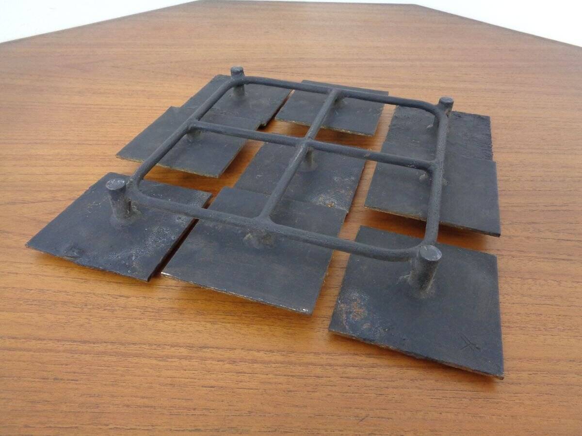 Brutalist Metal Wall Panel, 1960s