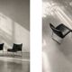 Chaises longues en cuir noir patchwork suédoises modernes du milieu du siècle d'IKEA