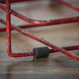 Red metal bottle holder