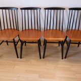 Lot of 4 chairs Fanett design Ilmari Tapiovaara