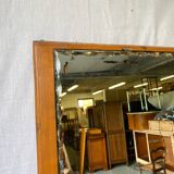 Vintage 1960s solid wood standing mirror