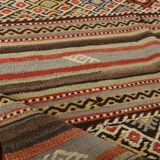 5x8 Faded Vintage Kilim Rug, Antique Home Decor, 154x244Cm