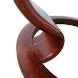 Repose-pieds/pouf en cuir vintage