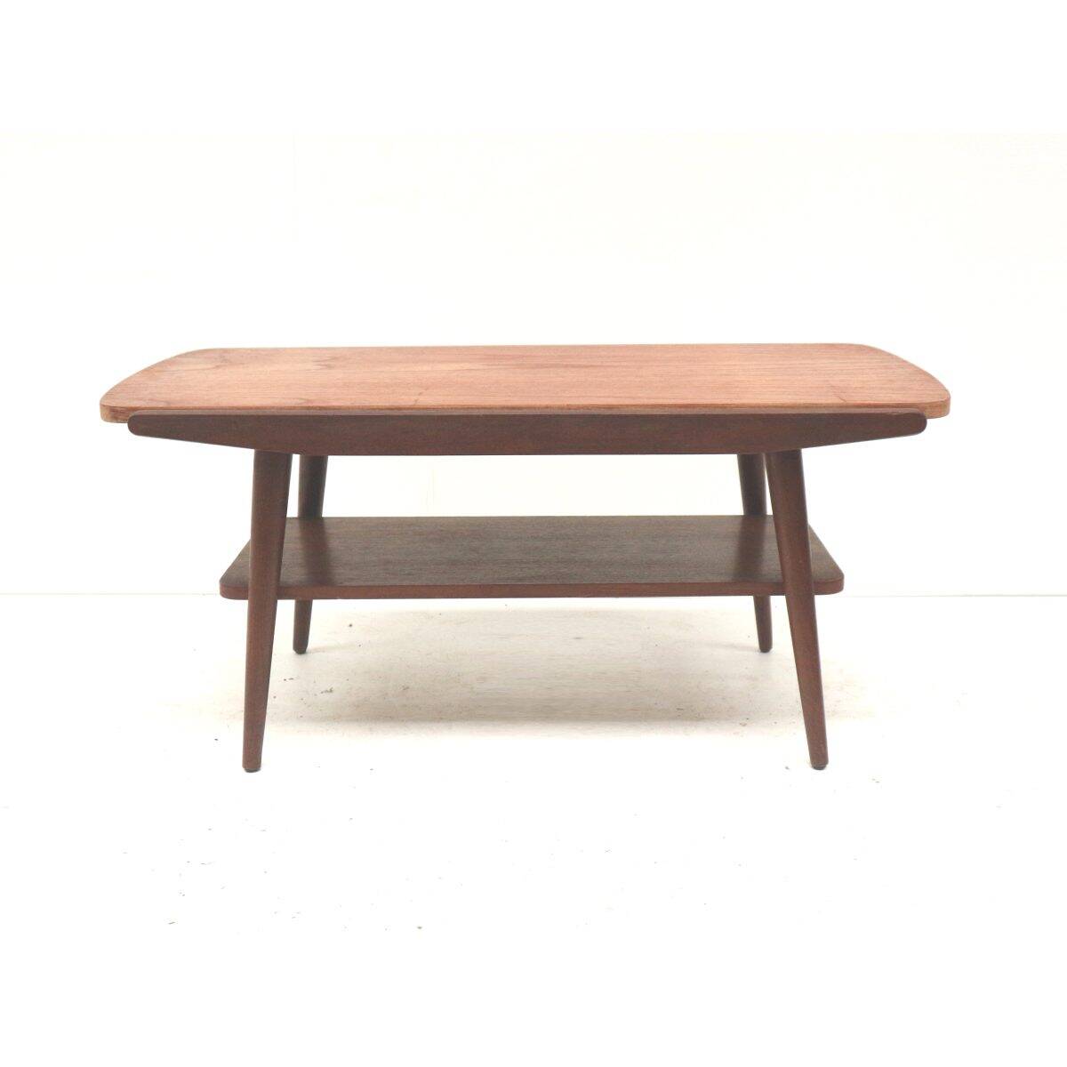 Vintage teak coffee table with a reversible top